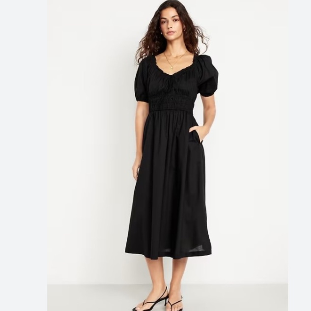 Old Navy Black Midi Dress